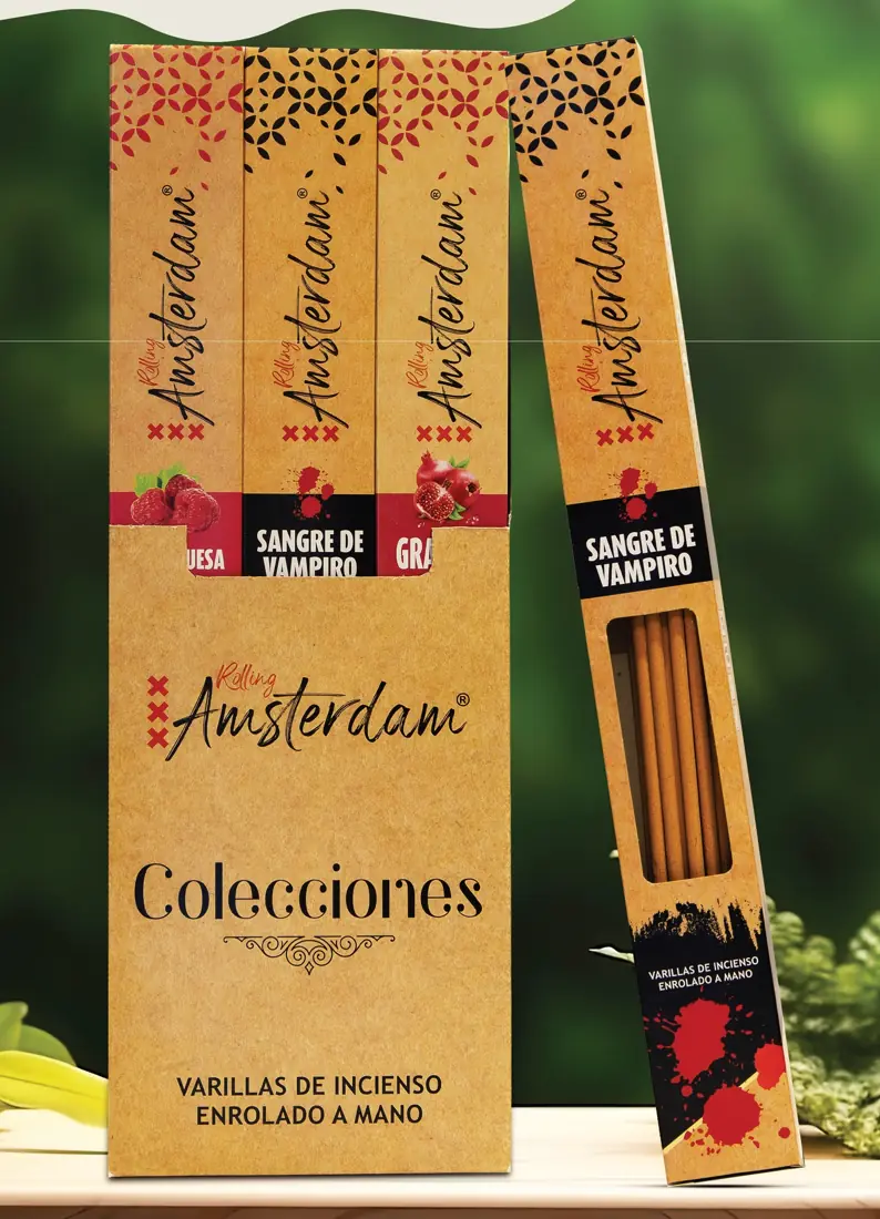 Rolling Amsterdam 16" Colour Thick Sticks display packaging